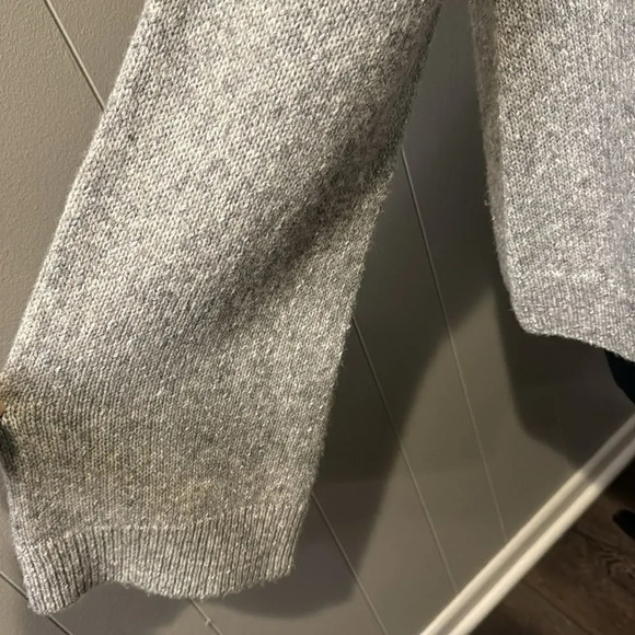 Adriano Goldschmied Noelle heather sparkle gray bell sleeve crewneck sweater New - Picture 5 of 6